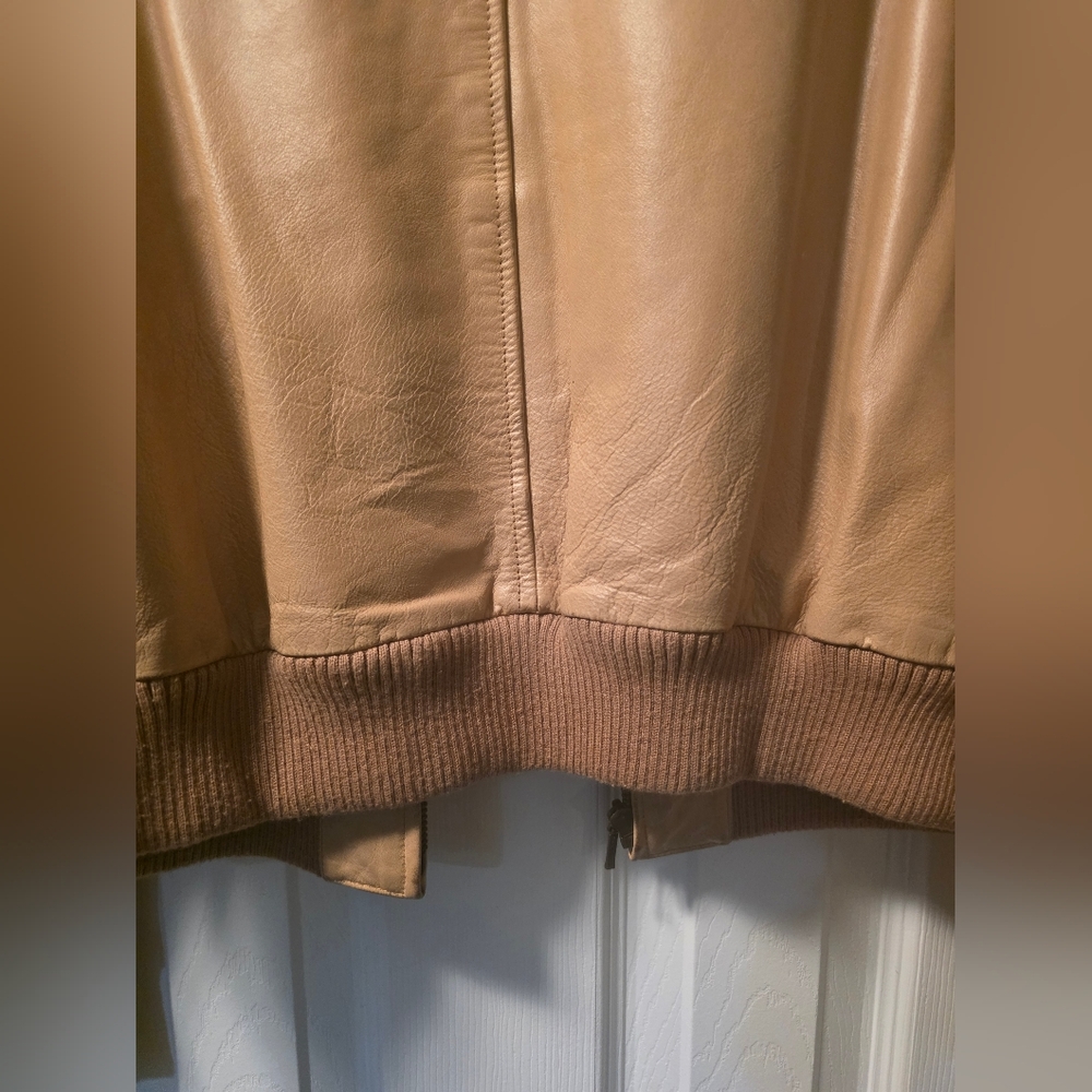 GAP Light Brown Leather Jacket - image 5